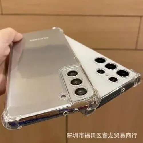 21 Capa Silicone TPU Transparente Borda Anti Impacto Samsung