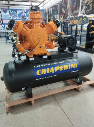 Compressor de ar 425 litros 60 pés 15 cv 175 libras 380V - CHIAPERINI ( NOVO ) PROMOÇÃO