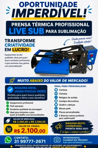 Prensa para Sublimação