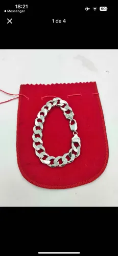 Pulseira de prata Grumet 13mm