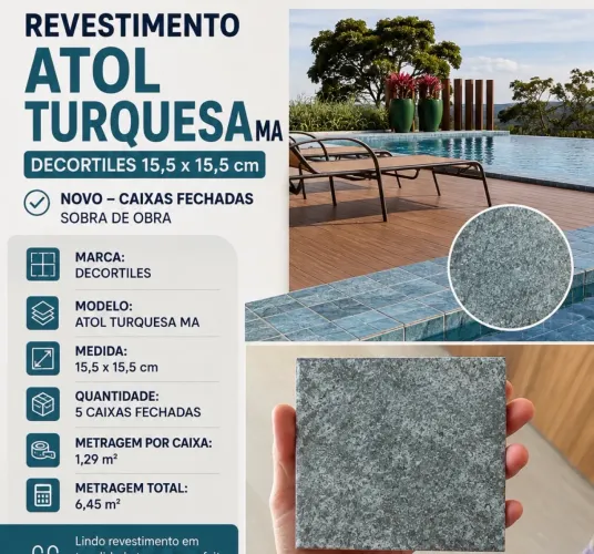 Revestimento atol turquesa