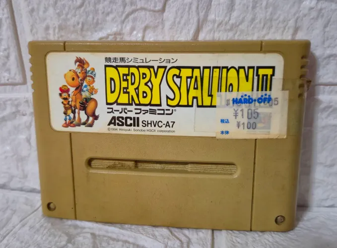 cartucho de jogo Derby Stallion II para o console Super Famicom