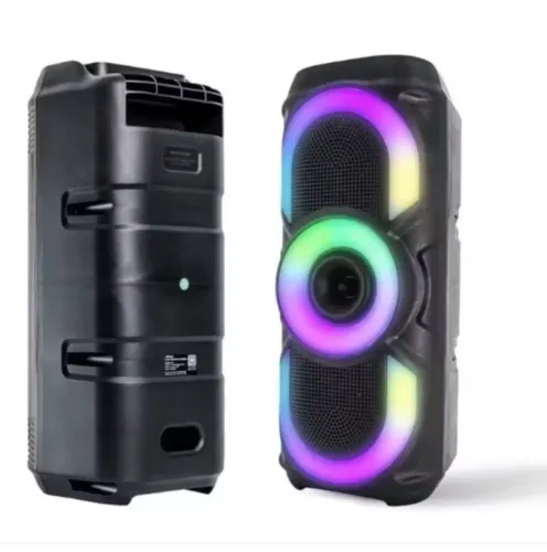 Caixa de Som Bluetooth 50w Potente RGB LED Grande Som Alto Portátil TWS USB