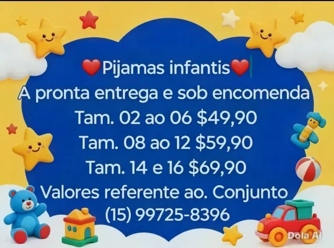 Pijamas infantis