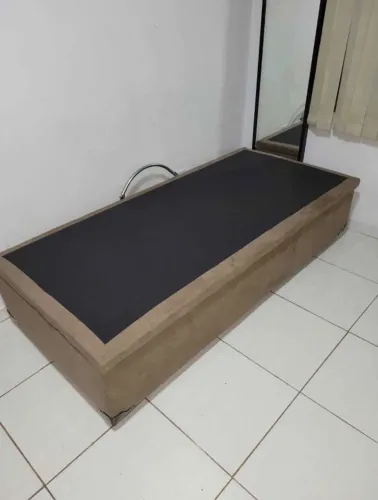 Cama de solteiro bau 