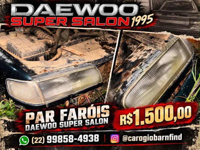 Par Faróis Originais Daewoo Super Salon 1995-Raridade-Estoque Antigo