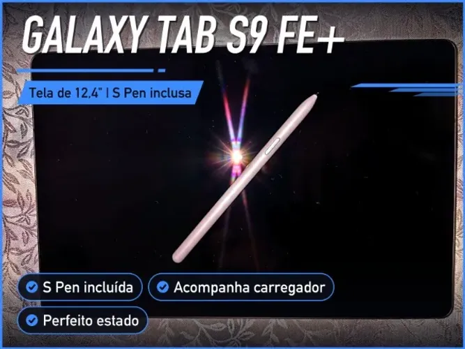 Tablet Samsung Galaxy Tab S9 FE+ 128GB 8GB RAM com S Pen e capa