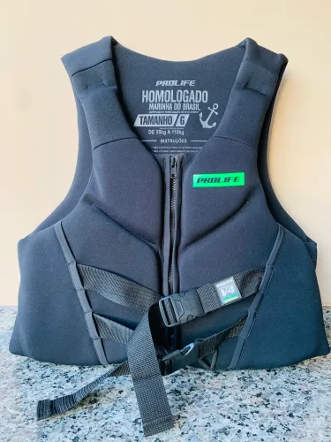 Colete salva-vidas PROLIFE V4 HomologadoTamanho G (55a110kg) estado de novo!!!