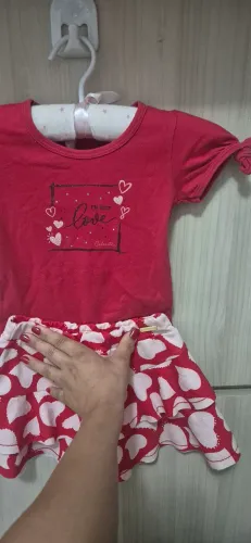Kit Boy e saia corações Clotittá 2 anos