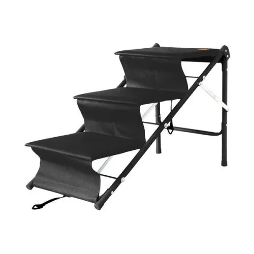 Escada de Rampa para Cachorro e Gato 37x71x46cm Preta Tubline
