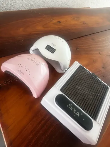 Cabine alongamento e sugador de pó