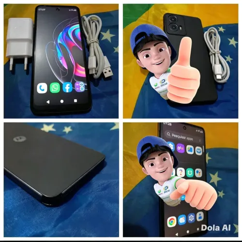 Moto g24 dual sim 128 gb 4 ram biometria e desbloqueio facial!