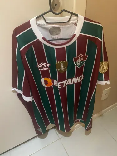 Camisa do Fluminense com tag da Libertadores e Recopa tam 3GG