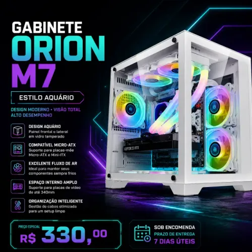 Gabinete Aquário Orion M7 Branco