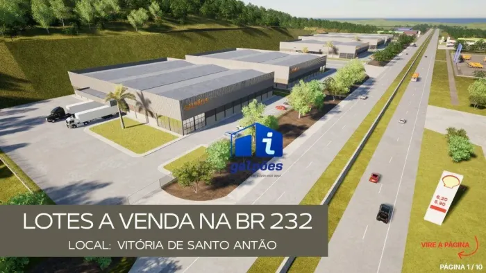 Área com 12.000 m² às margens da Rodovia BR 232 em Vitória de Santo Antão - PE