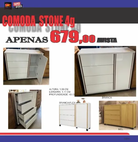 comoda stone 4 gavetas 