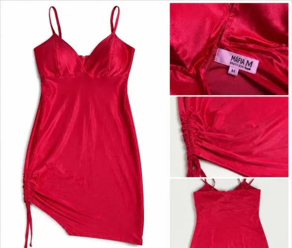 Vestido Acetinado Máfia Brasileira - TAM único