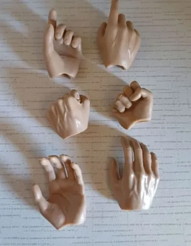 kit de mãos para boneco 1/6