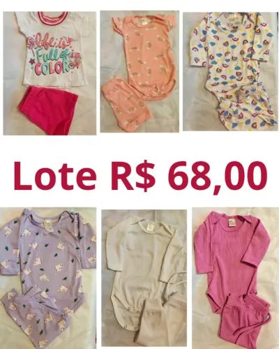Lote de roupa de bebê