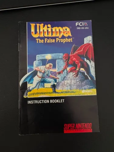 Manual Ultima VI: The False Prophet Super Nintendo Original