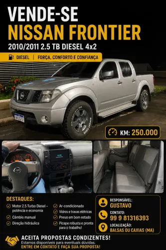Nissan Frontier XE CD 4X2 2.5 TB Diesel 2011