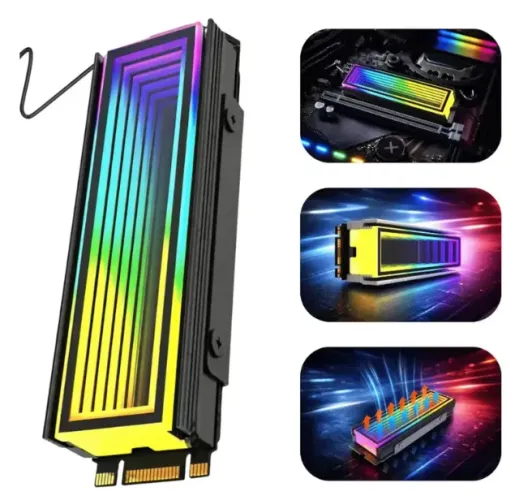 Dissipador De Calor Rgb Ssd Nvme M2 Fundo Infinito Argb