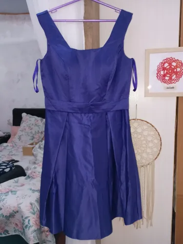 Vestido em seda roxo shein