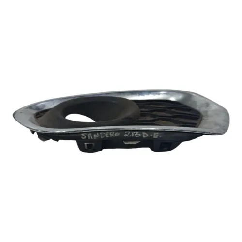 Moldura Farol Milha Renault Sandero Logan 2014 2015 A 2019 Cromado E Preto Esquerdo