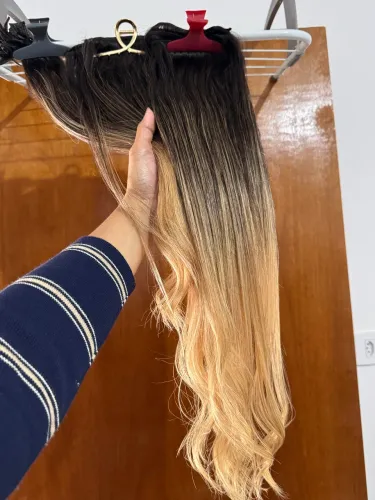 Cabelo humano moreno iluminado!