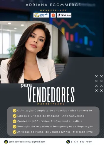 Otimização de vendas no marketplace - Mercado Livre - Shopee - TK Shop