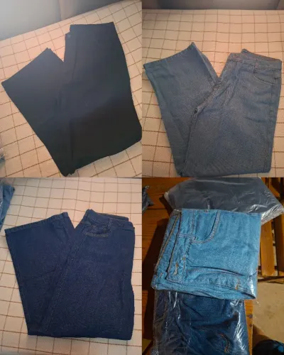 3 calças wide leg por 130 reais! 