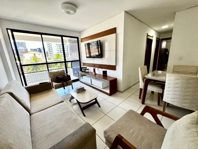 alugo apartamento 3 quartos mobiliado na rua abdon arroxelas ponta verde
