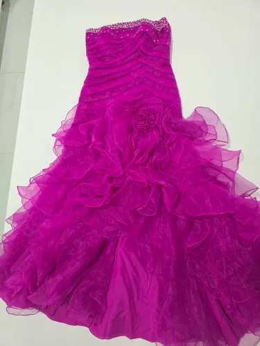 vestido de festa importado pink com aplicação de cristais - debutante,<br><br>formatura