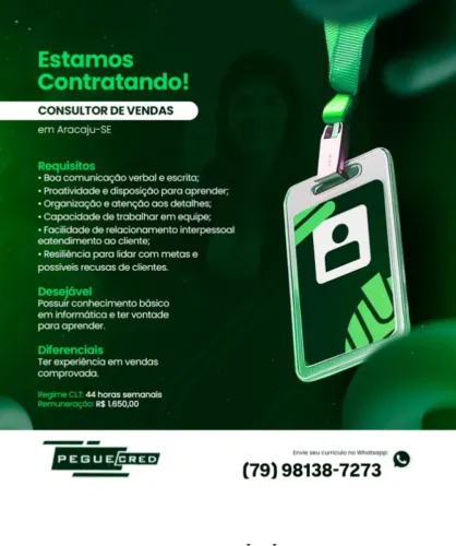 Consultor (a) de vendas - CLT