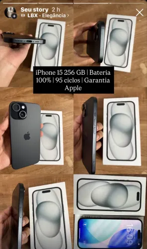 iPhone 15. 256gb. Bateria100%. Com Garantia Apple