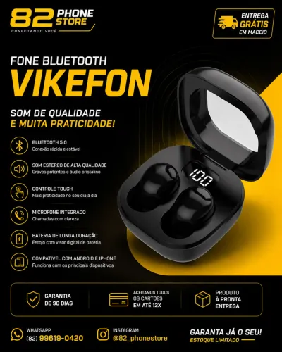 Fone Bluetooth Novo Entrega Grátis