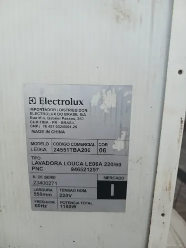 Lava louças Eletrolux 6 serviços