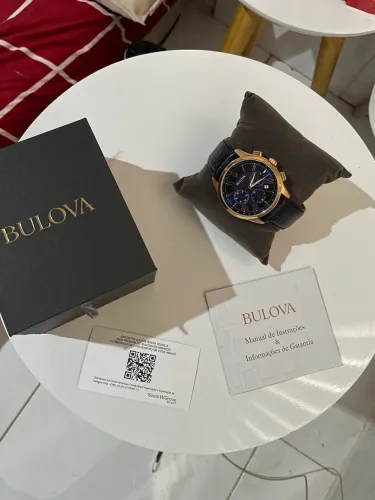 Relógio Bulova Masculino Classic 97b170 Azul Bronze Rose