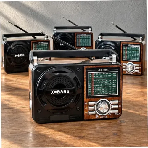 Rádio Relógio Retro Bluetooth Vintage FM AM SW USB Portátil - R$ 99,99