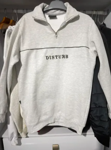 Moletom Disturb Classic Quarter Zip Grey