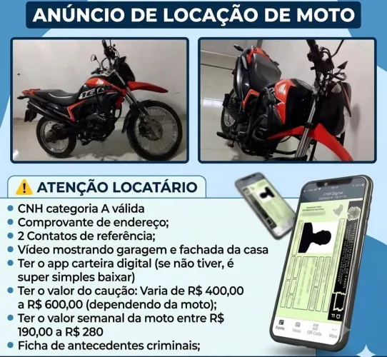 BROS DISPONÍVEL PARA LOCAÇÃO