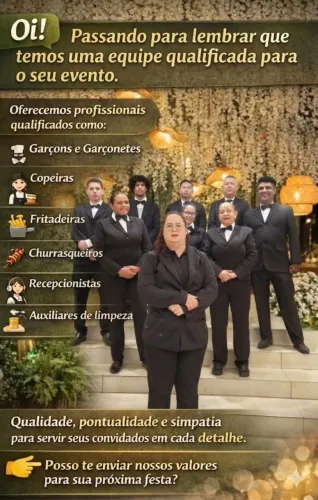 Equipe para festa e eventos