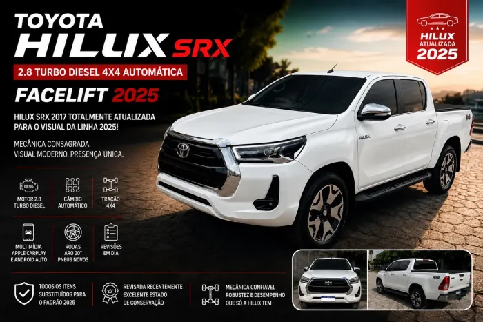 Toyota Hilux CD SRV 4X4 2.8 TDI Diesel Aut. 2017