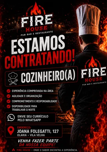 Contratamos cozinheiros 