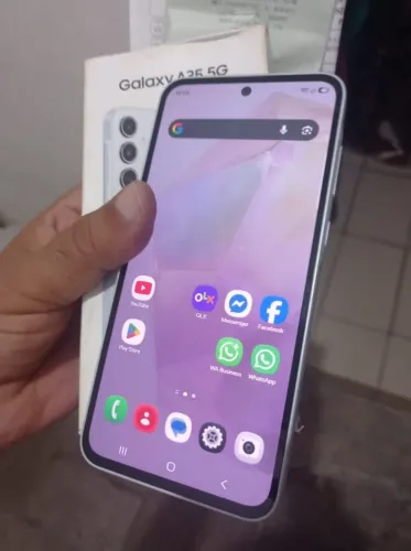 Samsung A35 5G 128GB 12 RAM 6+6 Impecável completo nota fiscal na garantia. Troca só com $