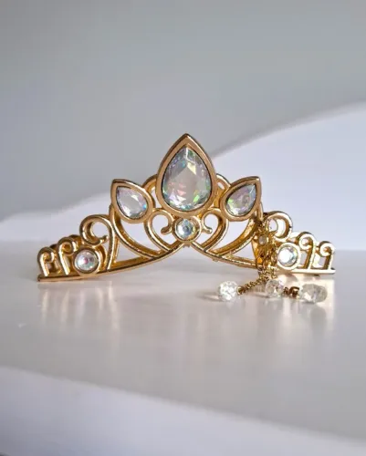 presilha de cabelo coroa disney rapunzel