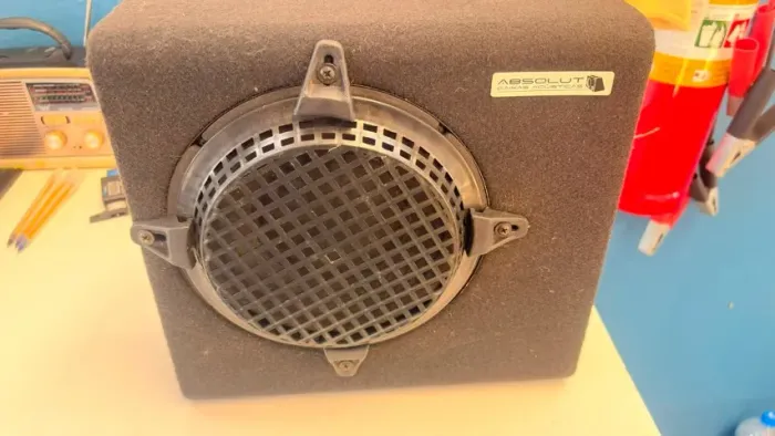 Caixa Som Amplificada Carro Mini Slim Sub 8 Pol Absolut