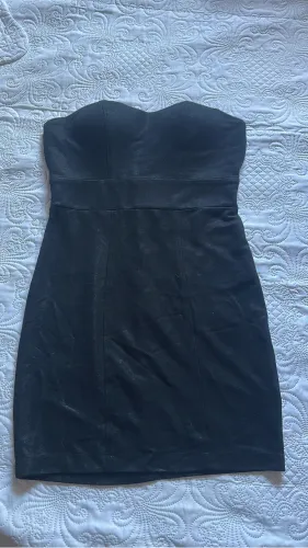 Vestido Tomara que Caia Preto Brilho Tam G