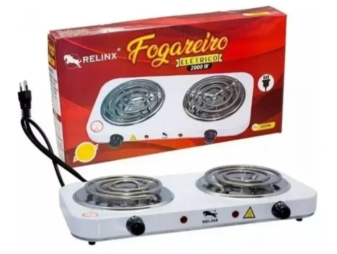 Fogão elétrico 2 bocas, blindado, cozinha tudo sem gás, NOVO, na caixa. Entrega GRÁTIS*