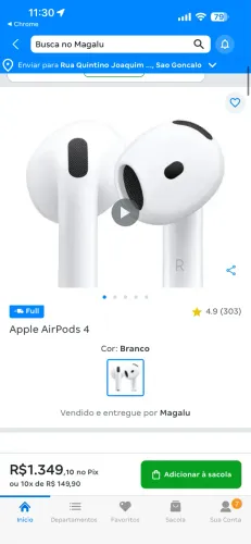 Fone AirPods 4 LACRADO